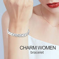 Pulsera de terapia magnética titanio con regulador para la pérdida de peso